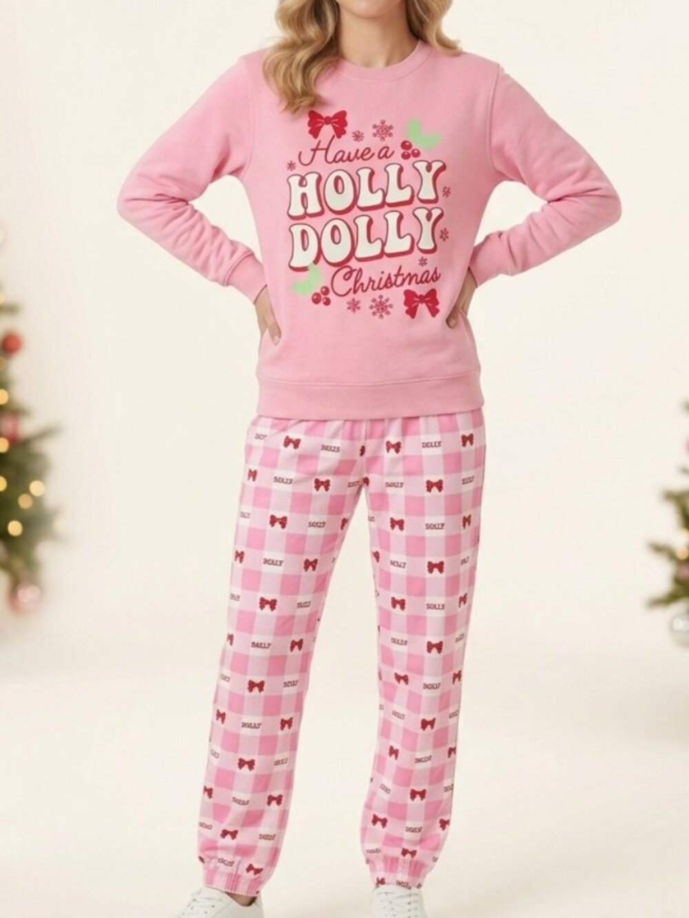 🦋✨NWT Dolly Parton Holly Dolly Christmas Holiday Pajama Loungewear Set 2XL🎄🎁